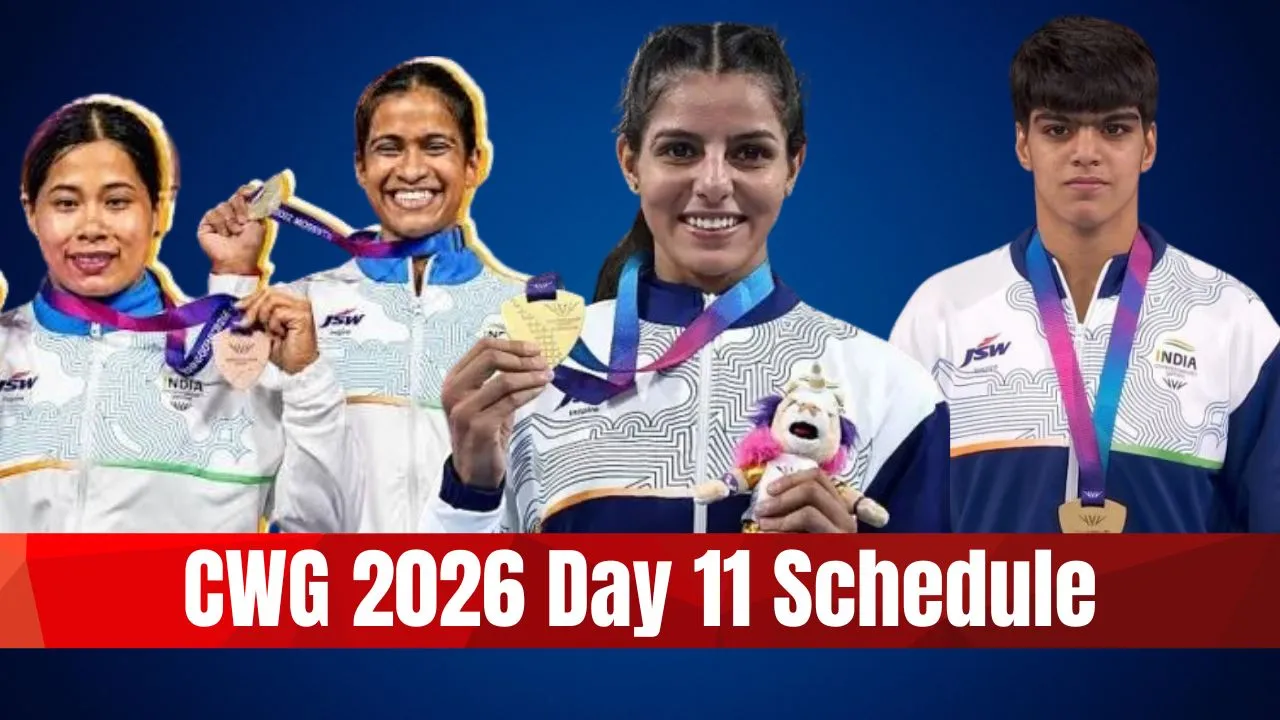  CWG 2026 Day 11: ग्लास्गो में आखिरी दिन भारत के पास मौका, आज इन खिलाड़ियों से पदक की उम्मीद; देखें पूरा शेड्यूल