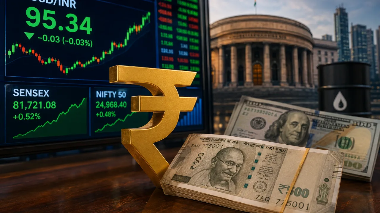 रुपये में मजबूती, डॉलर के मुकाबले 95.34 पर पहुंचा; RBI MPC और अमेरिकी आंकड़ों पर बाजार की नजर