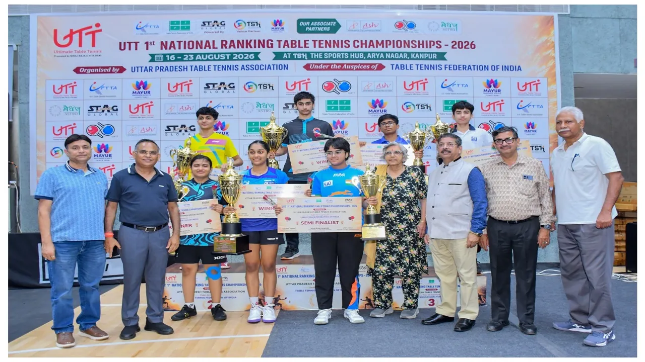 Kanpur Table Tennis : यू-17 में गुजरात के विवान और महाराष्ट्र की दिव्यांशी ने जीते खिताब