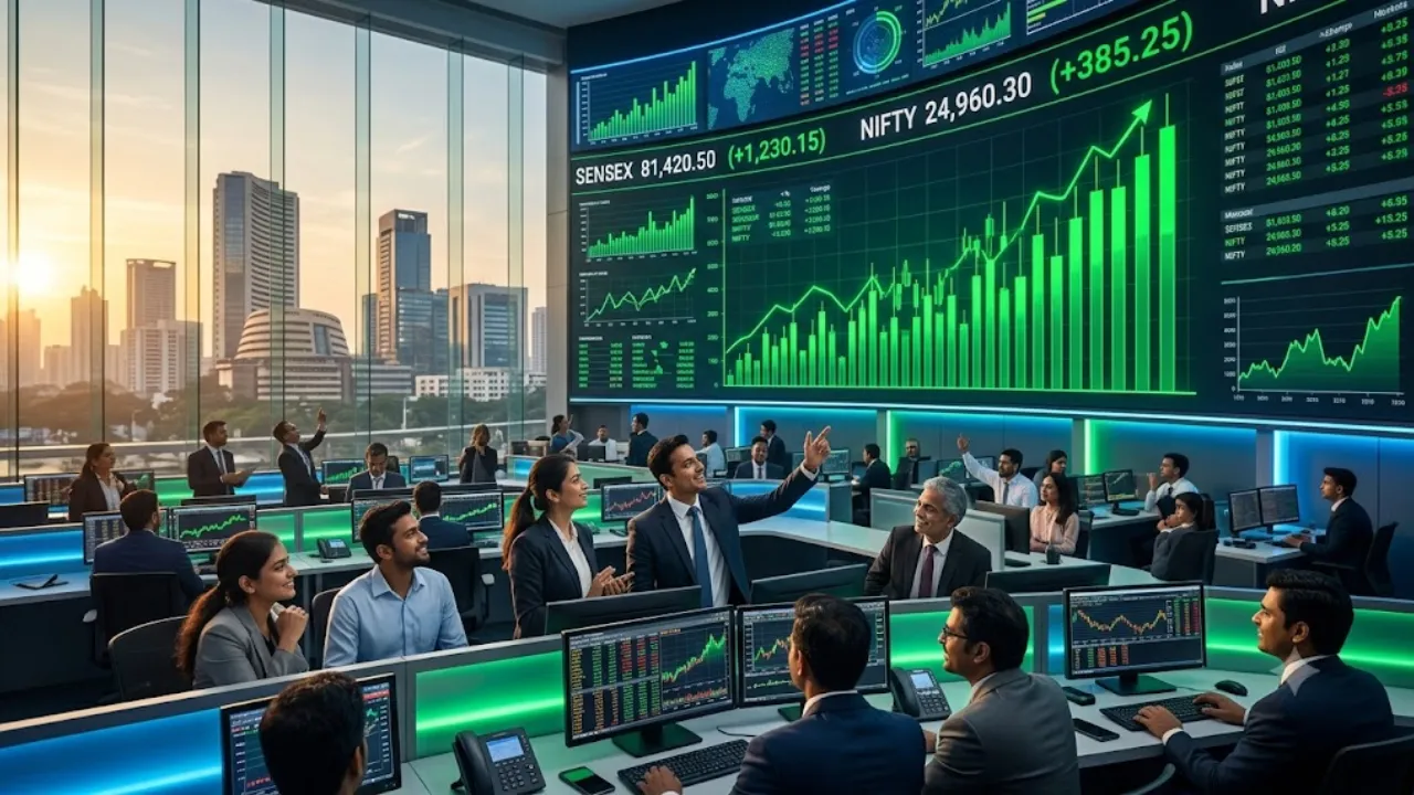 Share Market Today: तीन दिन की गिरावट के बाद शेयर बाजार में लौटी रौनक, सेंसेक्स 334 अंक चढ़ा; निफ्टी 24 हजार के पार