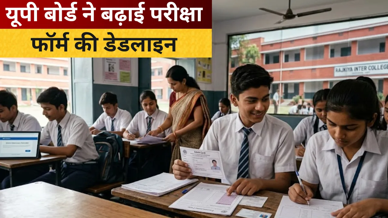 UP Board Exam 2027: छात्रों के लिए बड़ी राहत, परीक्षा फॉर्म भरने की तारीख बढ़ी; अब इस दिन तक मिलेगा मौका