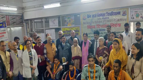 KGMU में दिव्यांगों को मिले कृत्रिम अंग : कुलपति बोलीं दिव्यांग सबके लिए प्रेरणा