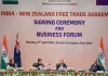<span class="t-red">Ind-NZ FTA: </span> भारत-न्यूजीलैंड ने मुक्त व्यापार समझौते पर किए हस्ताक्षर, कई सामानों पर ड्यूटी घटकर हुई जीरो