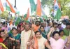 महिला आरक्षण पर बाराबंकी में सियासी संग्राम : सांसद आवास पर भाजपा का प्रदर्शन, तनुज पुनिया बोले- भ्रम फैला रही सरकार