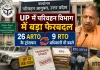 <span class="t-red"> UP में परिवहन विभाग में बड़ा फेरबदल:</span> 26 ARTO के ट्रांसफर, लखनऊ समेत 9 जिलों के RTO अधिकारी भी बदले