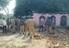 बाराबंकी : मस्जिद के सामने हो रहा निर्माण रुकवाया, पुलिस बल तैनात