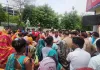 पूर्व मंत्री के बेटे पर जमीन कब्जाने और जान से मारने की धमकी के आरोप,थाने पर प्रदर्शन 