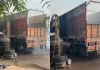 <span class="t-red"> Sitapur News: </span>टायर फटने से चलते ट्रक में लगी भीषण आग, लखनऊ-बरेली हाईवे पर तेज धमाका; दमकलकर्मियों ने पाया काबू