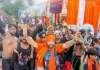 मुरादाबाद : दिल्ली-हरिद्वार हाईवे पर उमड़ा कांवड़ियों का सैलाब