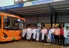  <span class="t-red">कानपुर :</span> किदवई नगर डिपो से पहली ई-बस लखनऊ रवाना