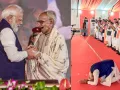 Oath Ceremony : बंगाल की जनता का पीएम मोदी ने जताया आभार, शपथ ग्रहण के मंच से किया साष्टांग प्रणाम 