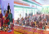 <span class="t-red">Lucknow News: </span> जन भवन में विधि-विधान से हुआ रुद्राभिषेक, राज्यपाल आनंदीबेन पटेल ने भगवान शिव का किया पूजन