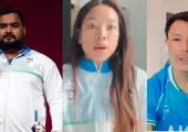 <span class="t-red"> CWG 2026: </span>भारत लौटे पदक विजेताओं का हुआ ग्रैंड वेलकम, एयरपोर्ट पर उतरते ही गोल्डन गर्ल मीराबाई चानू बोलीं-गर्व का पल