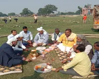  बाराबंकी : महादेवा महोत्सव 40 फीट ऊंची अमरनाथ गुफा होगी आकर्षण का केंद्र, वैदिक मंत्रोच्चारण के बीच किया गया भूमि पूजन