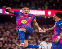 राफिन्हा के शानदार दो गोल से बार्सीलोना की लगातार सातवीं जीत, ओसासुना 2-0 से पराजित