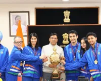 खेलमंत्री ने विश्व स्क्वाश कप जीतने वाली भारतीय टीम को किया सम्मानित, कहा- यह गर्व का है पल