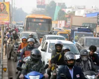 बर्लिंग्टन चौराहे पर जाम से निपटने के लिए फिर हुआ नया प्रयोग, पहले दिन नियमों की धज्जियां उड़ाते दिखे लोग