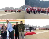 बीटिंग द रिट्रीट समारोह : लखनऊ पुलिस लाइन में राष्ट्रधुनों के बीच उतरा तिरंगा, राज्यपाल ने किया सम्मानित