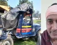 Rampur : रोडवेज बस ने हाईवे पर पुलिस जीप में मारी टक्कर, 50 मीटर तक घसीटा