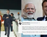  Macron India Visit: मुंबई पंहुचा फांसीसी राष्ट्रपति मैक्रों का विमान, प्रधानमंत्री मोदी बोले-भारत में आपका स्वागत