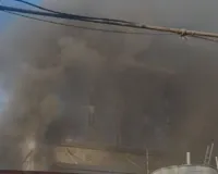 लखनऊ के निर्माणाधीन न्यू ताज बेसमेंट में आग,  फायर फाइटर ने पाया काबू, मशीन से निकली चिंगारी से धधका होटल