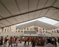 श्री काशी विश्वनाथ धाम में खास इंतजाम : गर्मी में श्रद्धालुओं को नहीं सतएगी चिलचिलाती धूप, लगाए गए जर्मन हैंगर 