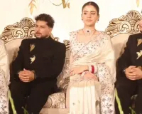 कुलदीप-वंशिका ने की ग्रैंड एंट्री:  शाही रिसेप्शन में लगा दिग्गजों का जमघट, मुख्यमंत्री के चरण छूकर लिया आशीर्वाद