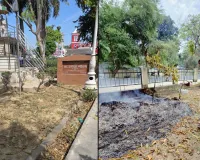 Bareilly : बदहाली पर आंसू बहा रहा गांधी पार्क, लगे कूड़े के ढेर