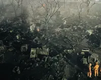 लखनऊ विकास नगर अग्निकांड : बेघर परिवार बचे-बिखरे सामानों की कर रहे हैं रखवाली, खुले आसमान के नीचे सोने को मजबूर