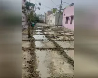 Bareilly: रामायण वाटिका कॉलोनी में सड़क पर पड़ी दरारें, मिट्टी डाल बना दीं क्यारियां