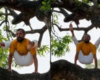 अंतरराष्ट्रीय योग दिवस पर ‘रबड़ बॉय’ का कमाल: प्रयागराज में आदर्श पांडे ने पेड़ पर चढ़कर किया योग, अनोखे करतब से फिर बटोरी सुर्खियां