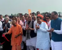 Lucknow-Kanpur Expressway:   रक्षामंत्री राजनाथ सिंह, CM योगी और गडकरी ने 4,850 करोड़ की तीन परियोजनाओं का किया लोकार्पण-शिलान्यास