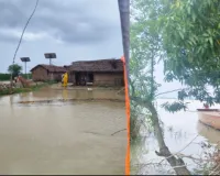 Barabanki Flood News : लाल निशान से 14 सेमी ऊपर सरयू नदी, तराई में फिर हड़कंप