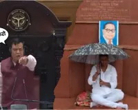 योगी सरकार के खिलाफ पोस्टर लहराने पर सपा विधायक सचिन यादव निलंबित, विधानसभा में चौधरी चरण सिंह की मूर्ति के नीचे दिया धरना