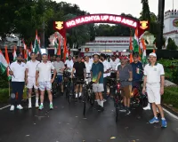 लखनऊ छावनी में तिरंगे के साथ गूंजे देशभक्ति के नारे, 7.5 किमी साइकिल रैली में दिखा राष्ट्रप्रेम