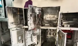 निगोहां बिजली उपकेंद्र में धमाके के बाद लगी आग, दर्जनों गांवों की बिजली हुई गुल