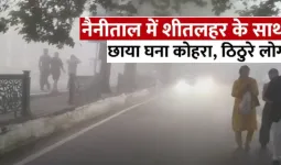 नैनीताल ने कोहरे की चादर ओढ़ी:  मैदानी इलाकों में तापमान गिरने से ठिठुरन भरी ठंड, लोगों ने निकाले गर्म कपड़े