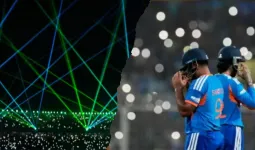 ड्रिंक्स ब्रेक में लेजर शो पर भड़के गावस्कर और शास्त्री, कहा- 'वर्ल्ड कप में ऐसे तमाशे की क्या जरूरत?'