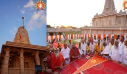 Ayodhya News : 11 संत-महंतों ने शेषावतार मंदिर पर किया धर्म ध्वज का आरोहण, चार हजार रामभक्त कार्यक्रम के बने साक्षी