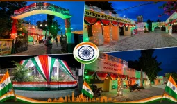 Shravasti News : तिरंगे के रंग में नहाया भिनगा, रोशनी से जगमगाए तिराहे-सरकारी भवन; देखते रह गए लोग