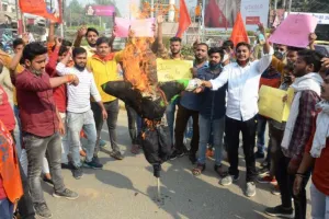 बरेली: हरियाणा में युवती की हत्या के विरोध में प्रदर्शन