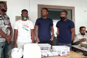 हरदोई: ऑनलाइन ठगी करने वाले चार विदेशी ठग गिरफ्तार