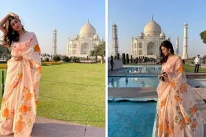 ताजमहल के सामने इस अंदाज में नजर आईं मौनी रॉय, यहां देखें तस्वीरें