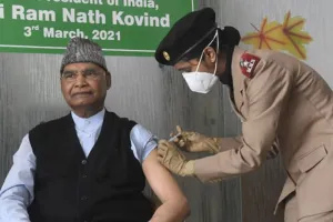 राष्ट्रपति रामनाथ कोविंद लगवाया कोरोना का टीका