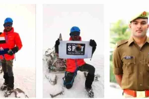 लखनऊ: यूपी एटीएस के जवान ने माउंट एल्ब्रुस पर फहराया तिरंगा