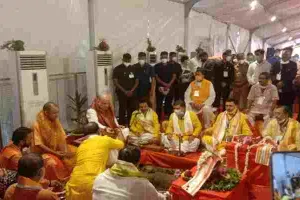 यूपी: केंद्रीय गृहमंत्री अमित शाह ने विंध्य कॉरिडोर की रखी आधारशिला, किया भूमि पूजन