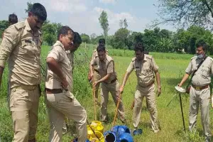 बाराबंकी: पुलिस व अबकारी विभाग की संयुक्त टीम ने पकड़ा अवैध शराब का जखीरा