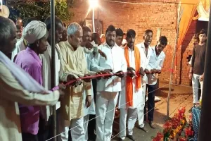 अमरोहा: सात दिवसीय श्रीमद् भागवत कथा का फीता काटकर किया शुभारंभ