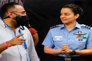 मुरादाबाद: तेजस की शूटिंग को पहुंची कंगना, झलक को बेताब रहे दीवाने