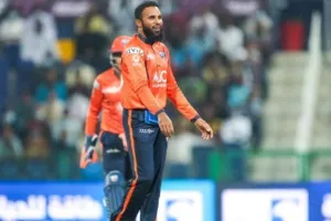 आदिल राशिद की हैट्रिक से दिल्ली बुल्स ने टीम अबुधाबी को 49 रन से हराया